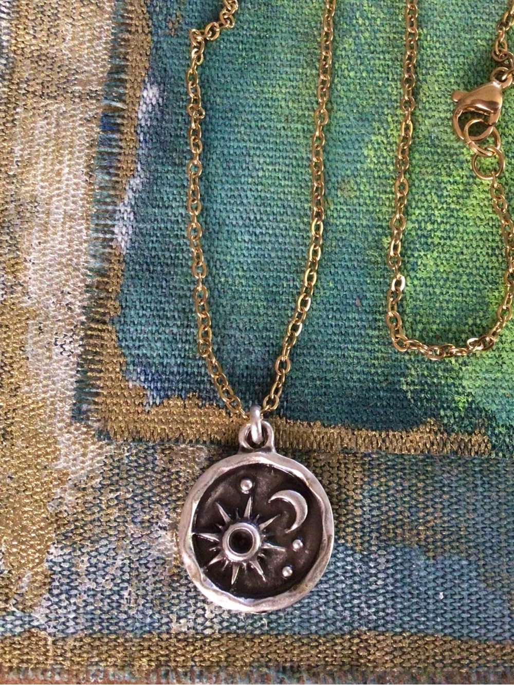 Silver Moon Star Pendant Necklace Sundance Charm
